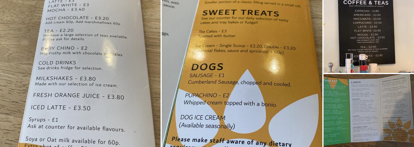 Jenny's Cafe, Hamble Menu