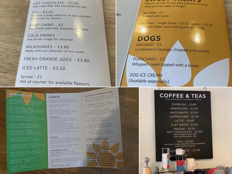 Jenny's Cafe, Hamble Menu