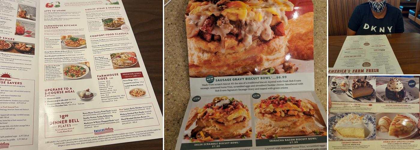 Bob Evans Menu