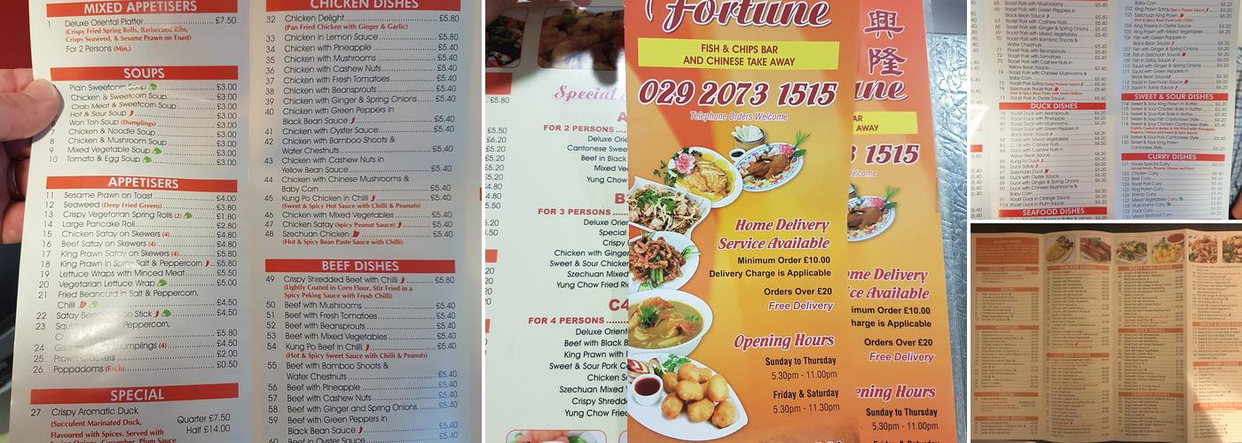 Good Fortune Menu