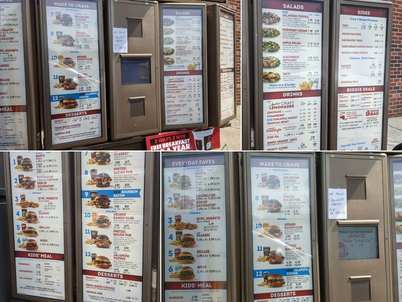 Wendy's Menu