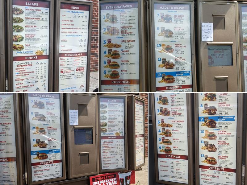 Wendy's Menu