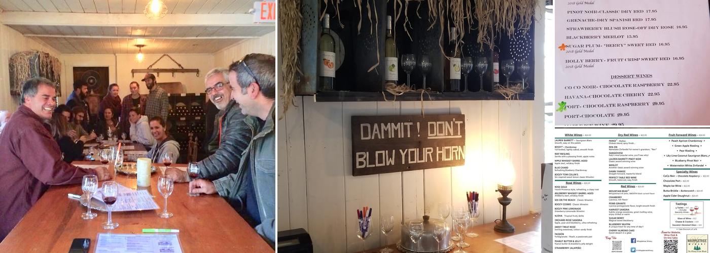 Whippletree Winery Menu