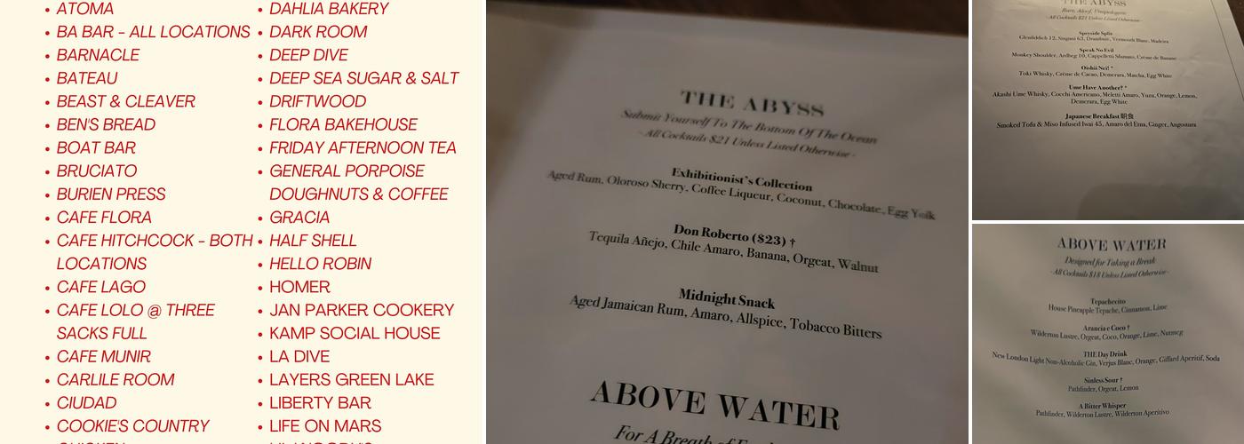 Deep Dive Menu