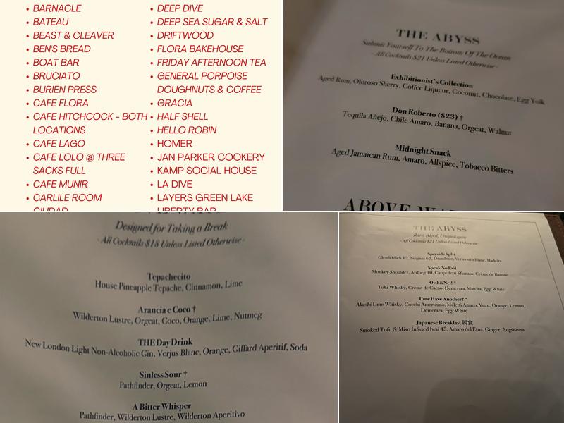 Deep Dive Menu