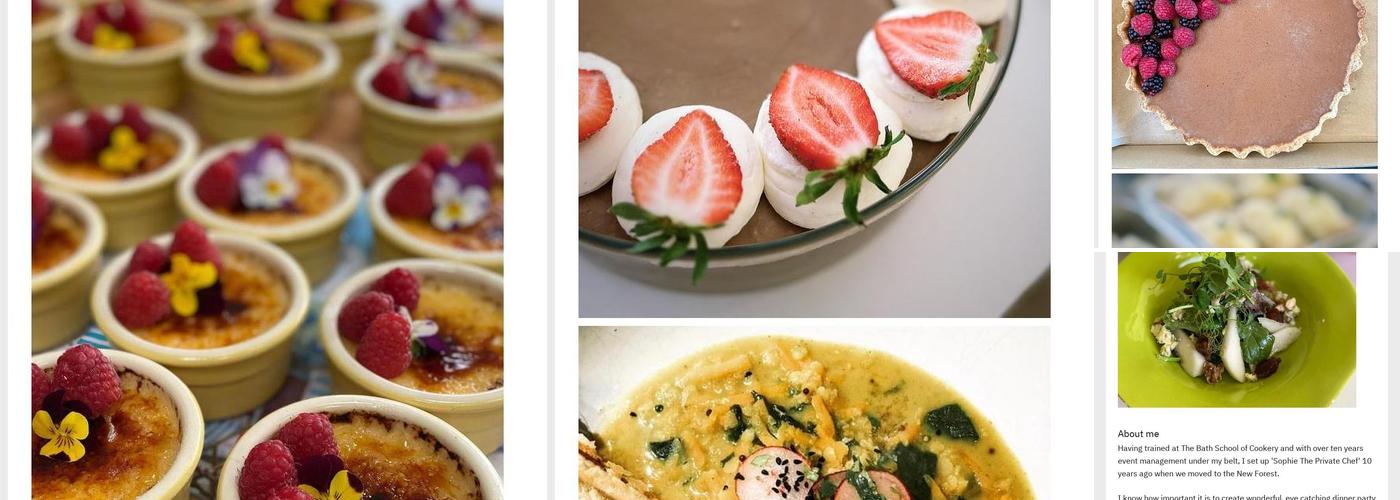 Sophie The Private Chef Menu
