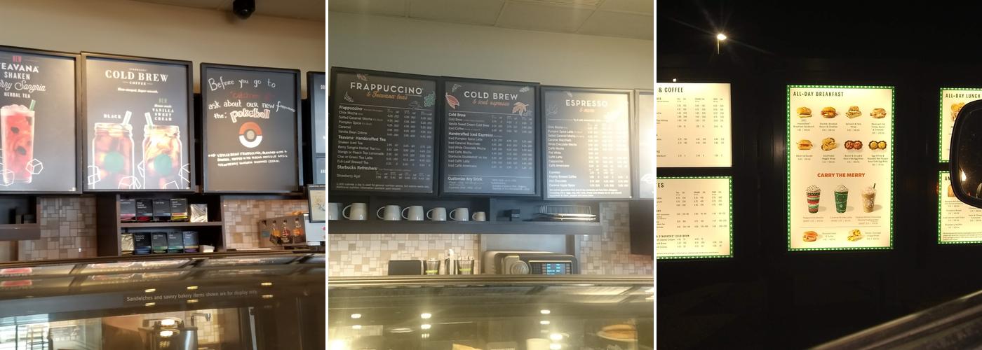 Starbucks Coffee Company Menu