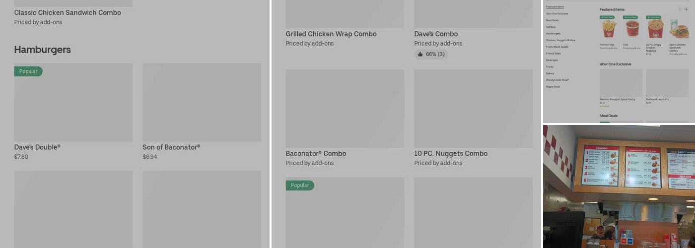Wendy's Menu