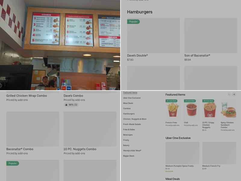 Wendy's Menu