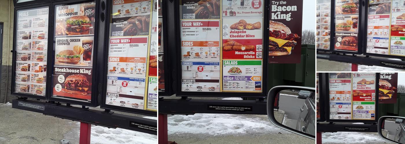 Burger King Menu
