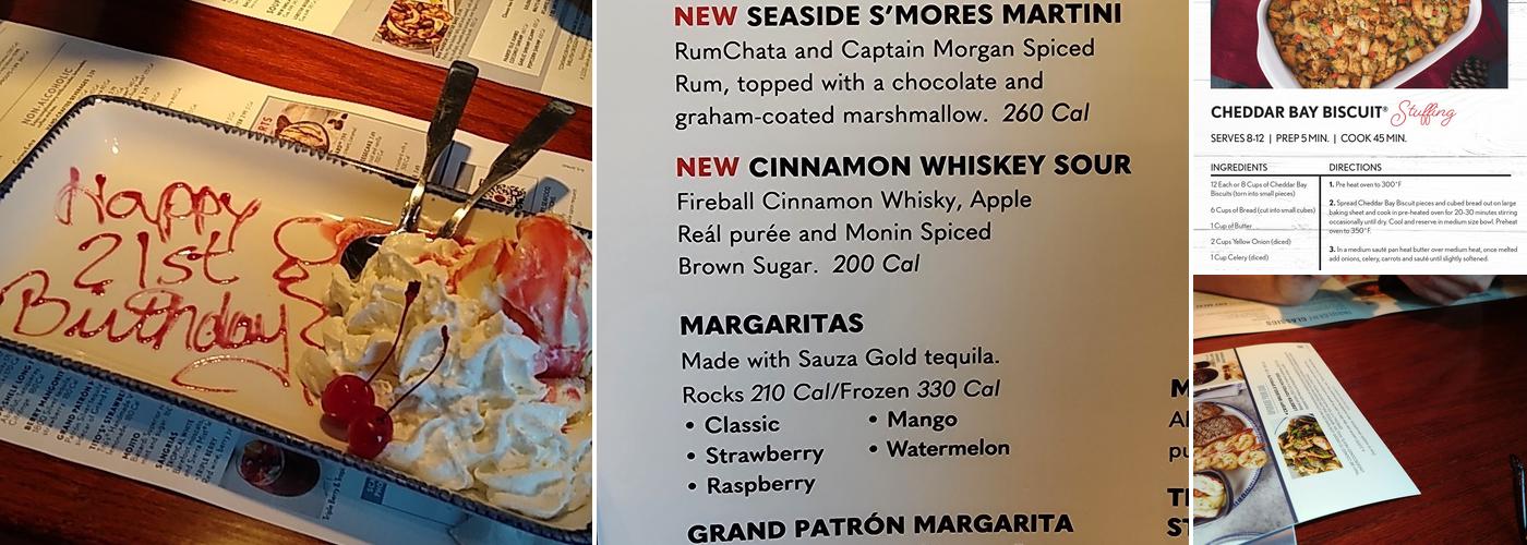 Red Lobster Menu