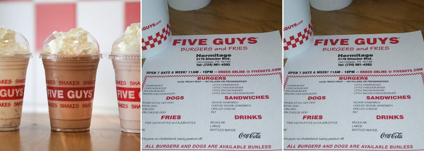 Five Guys Menu