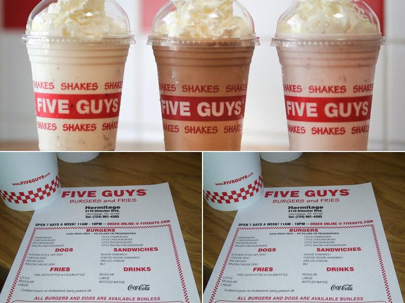 Five Guys Menu