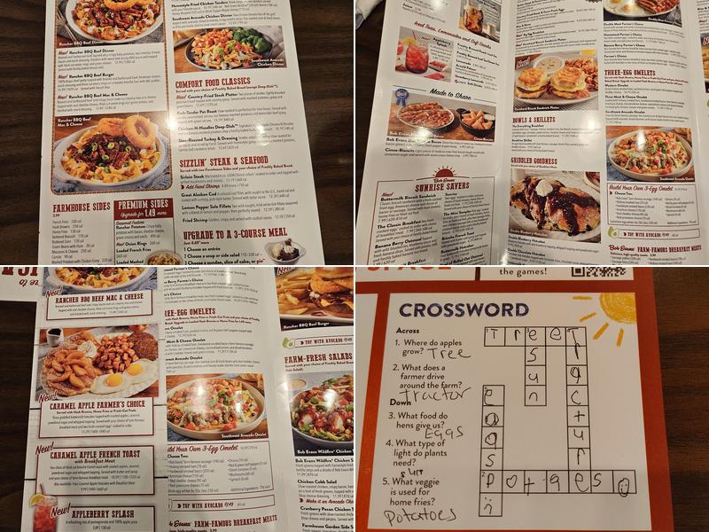 Bob Evans Menu