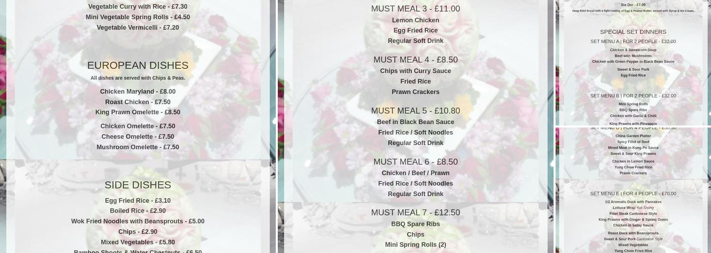 Must Go Chinagarden Menu