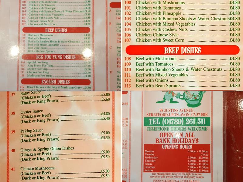 Wok Express Menu