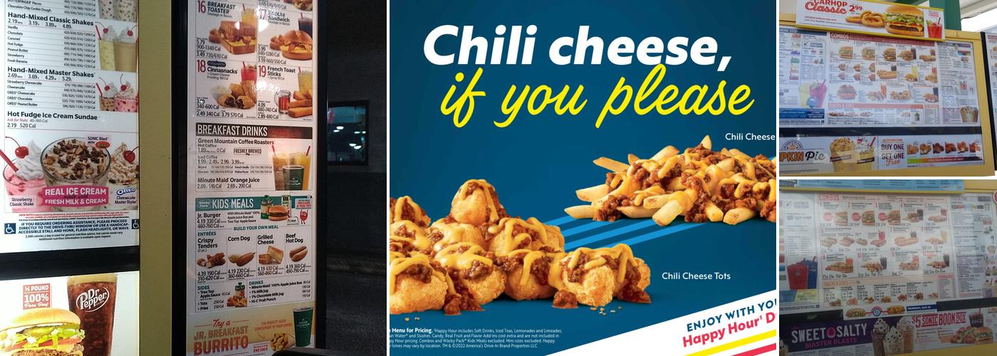 Sonic Drive-In Menu