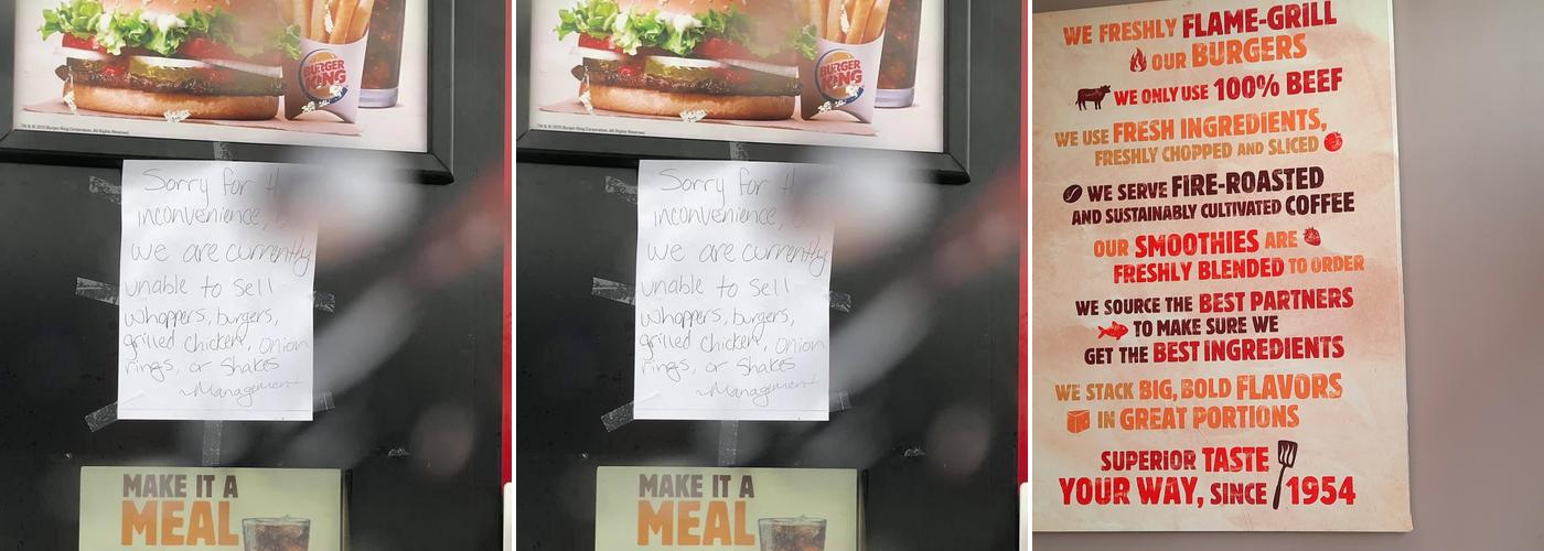 Burger King Menu