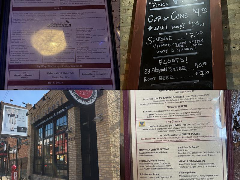 kibbitznest books, brews & blarney Menu