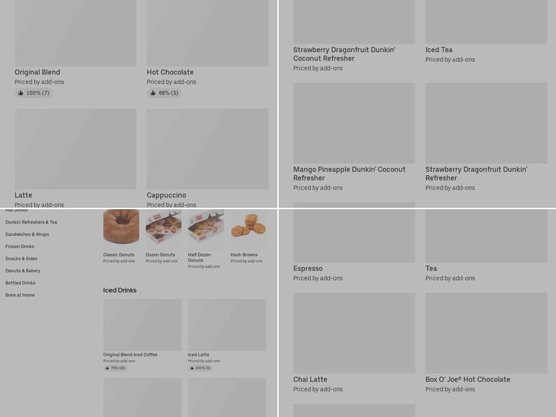 Dunkin' Menu