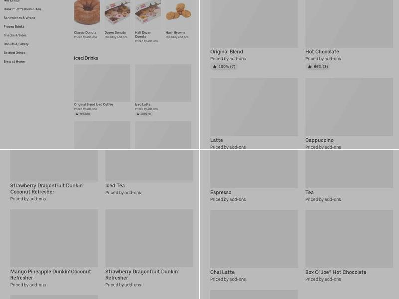 Dunkin' Menu