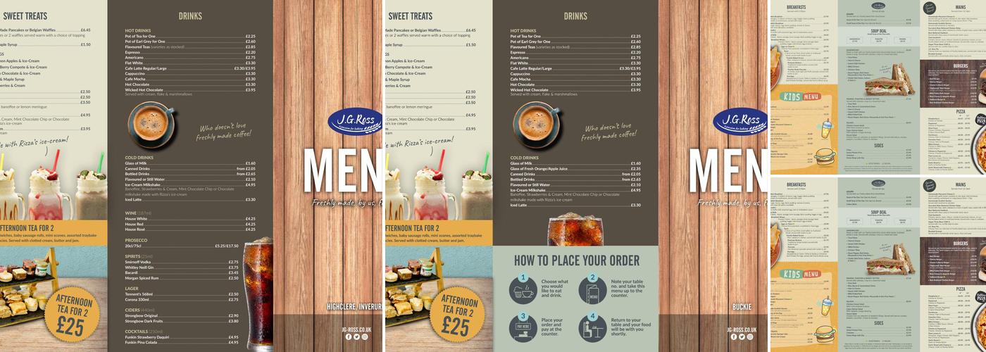 Ross J G Menu
