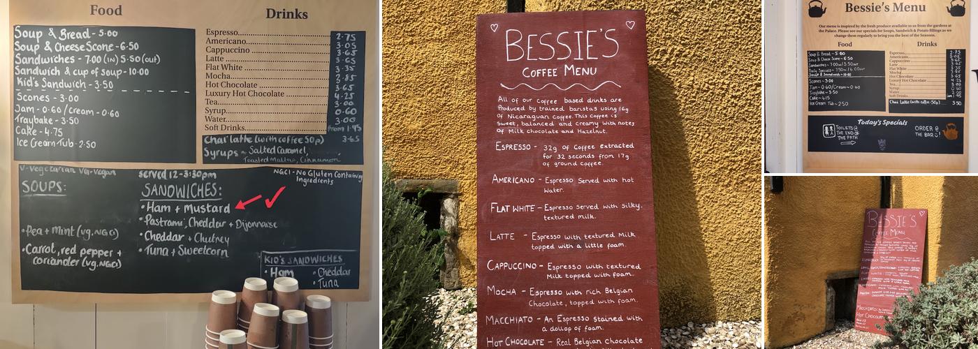 Bessie's Cafe Menu