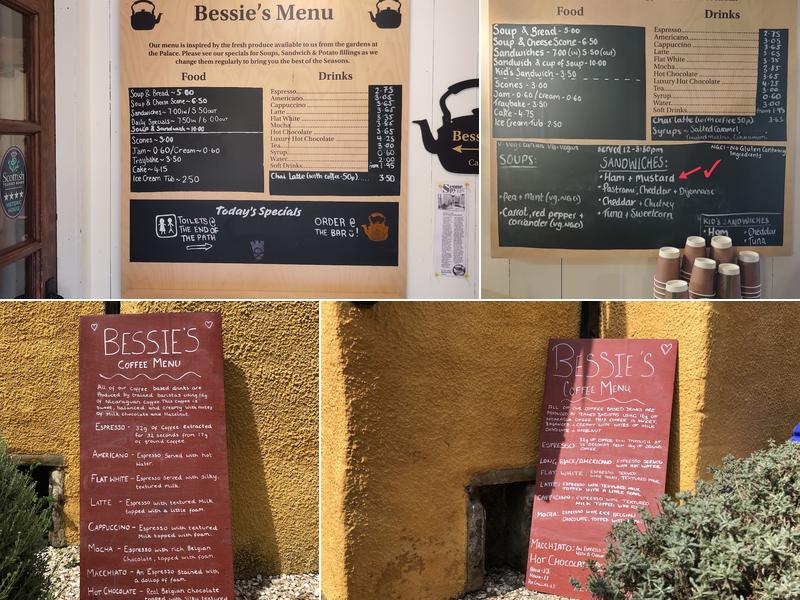 Bessie's Cafe Menu