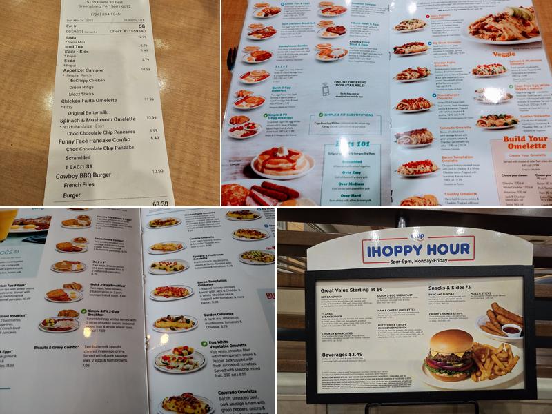 IHOP Menu