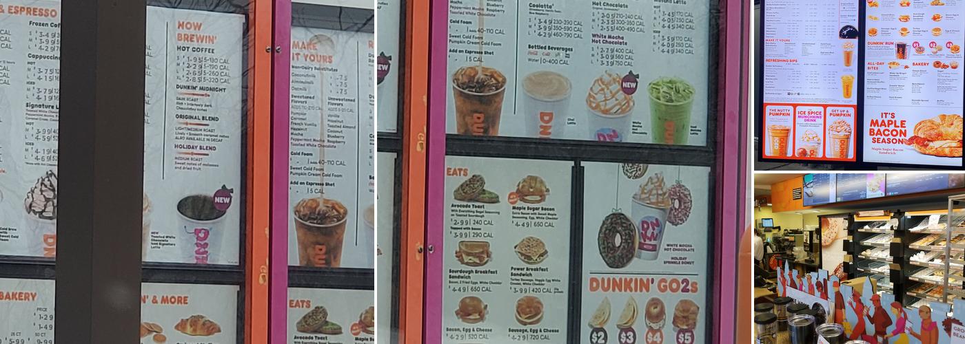 Dunkin' Menu