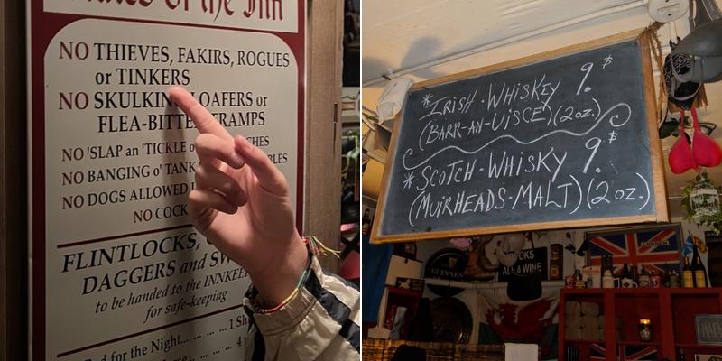 White Horse Tavern Menu