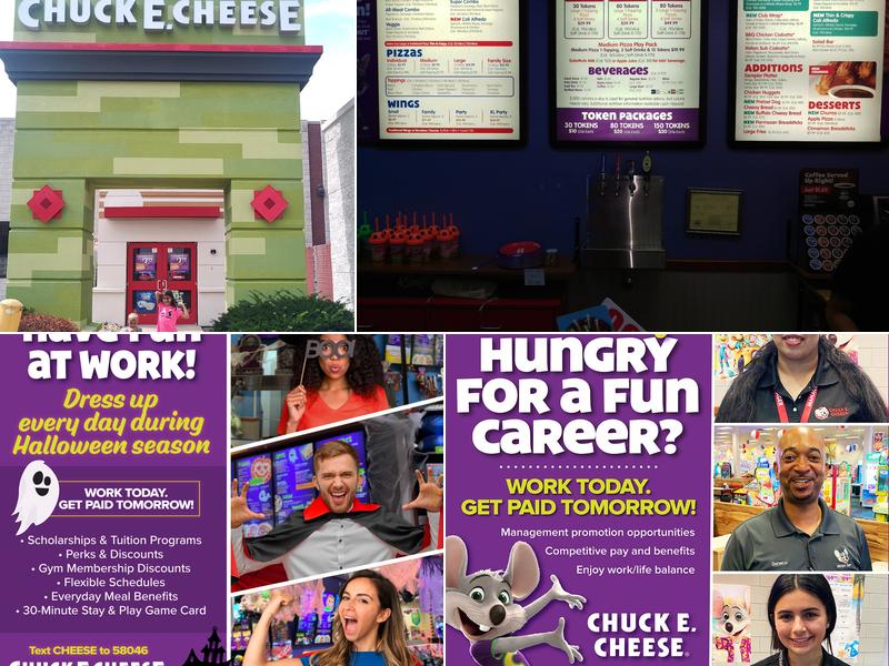 Chuck E. Cheese Menu