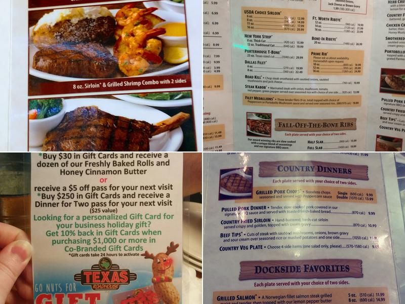 Texas Roadhouse Menu