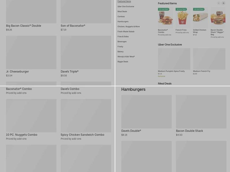Wendy's Menu
