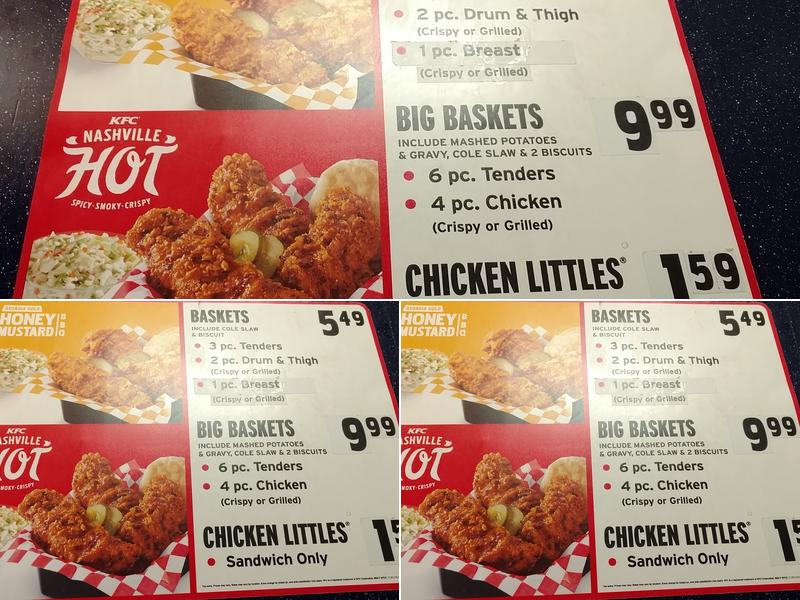 KFC Menu