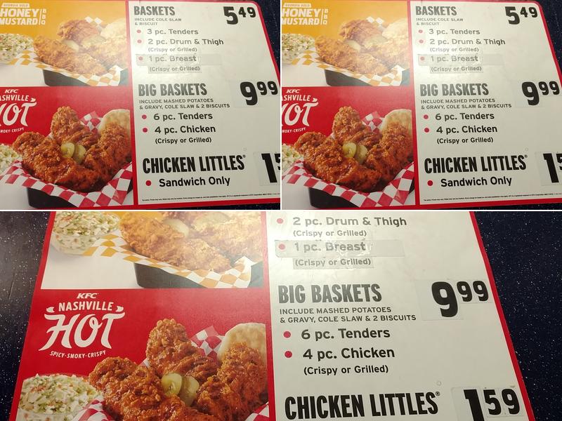 KFC Menu