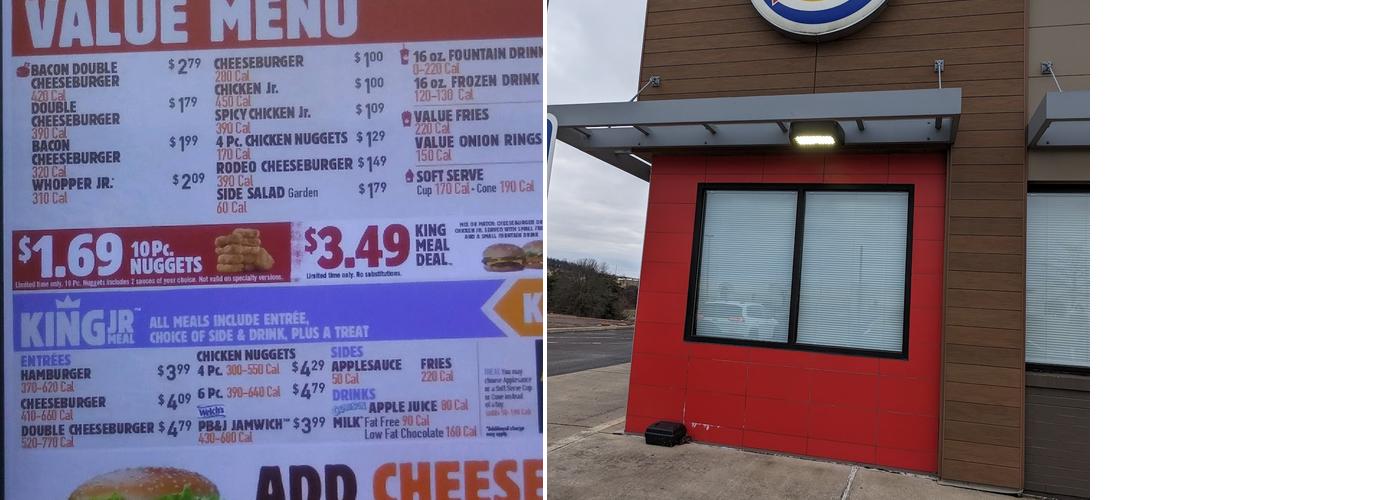 Burger King Menu