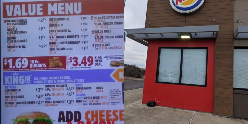 Burger King Menu