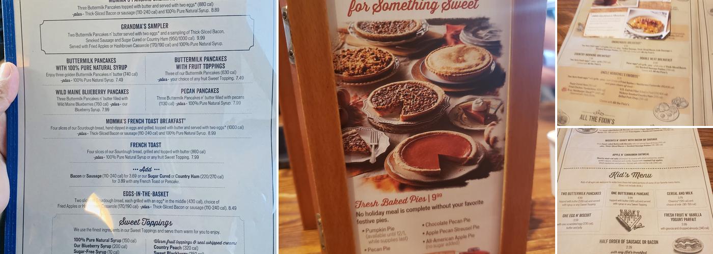 Cracker Barrel Old Country Store Menu