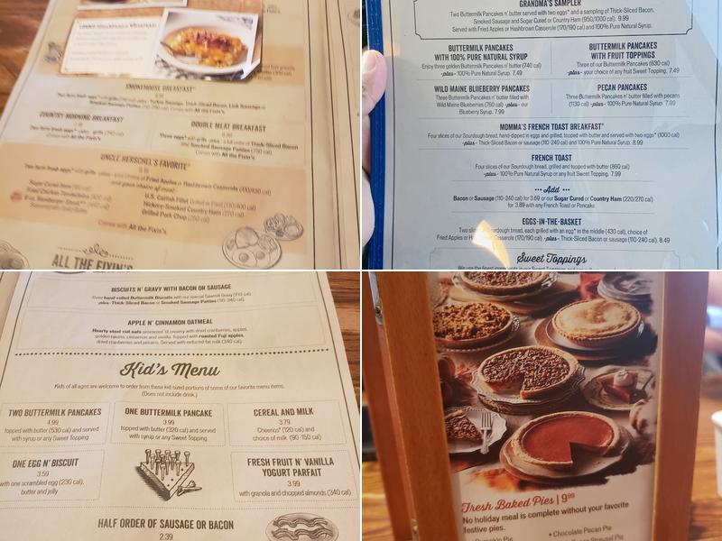 Cracker Barrel Old Country Store Menu