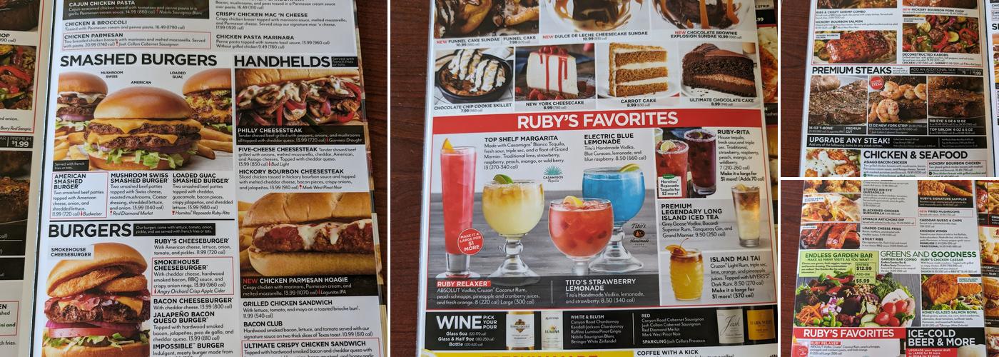 Ruby Tuesday Menu