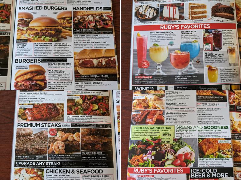 Ruby Tuesday Menu