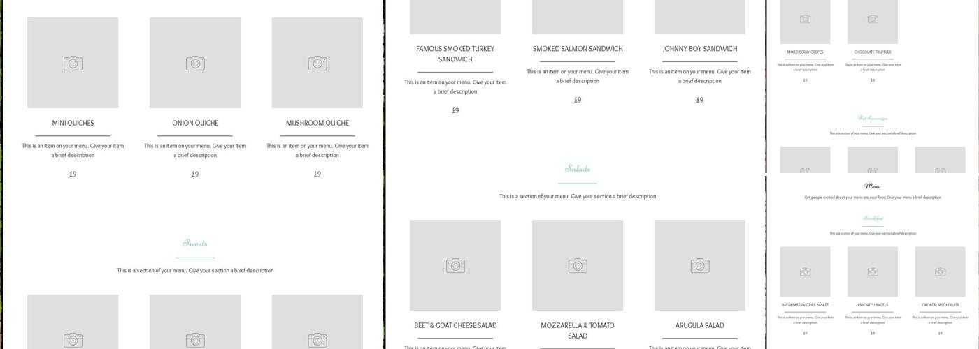 The Dinner Bell Bistro Menu