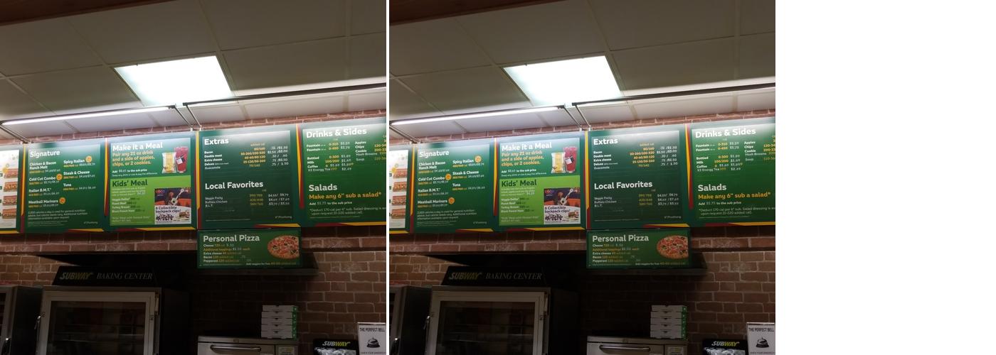 Subway Menu