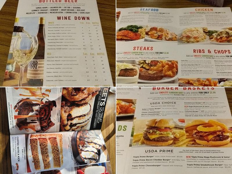 Ruby Tuesday Menu