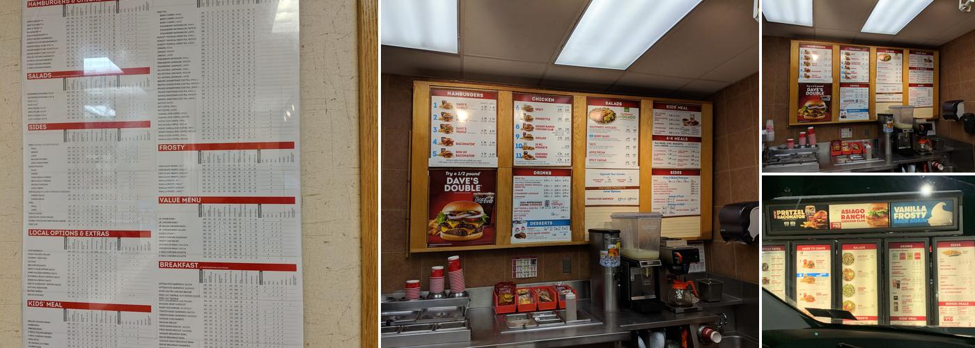 Wendy's Menu