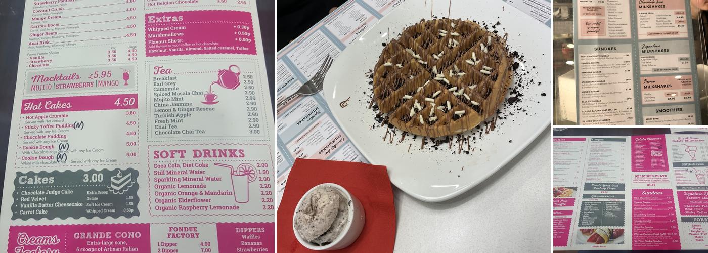 THE G FACTORY (Previously - Creams Factory) Menu