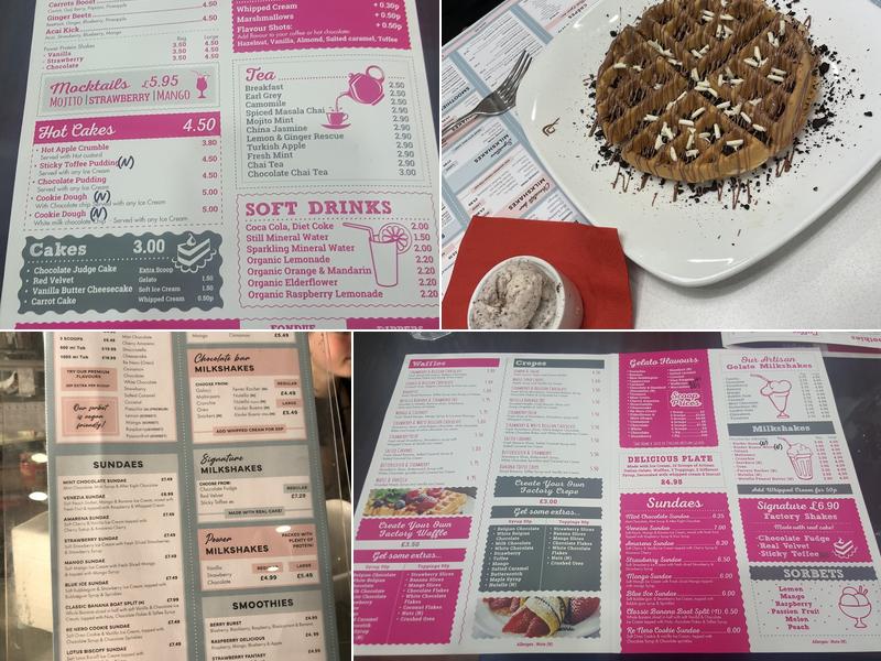 THE G FACTORY (Previously - Creams Factory) Menu