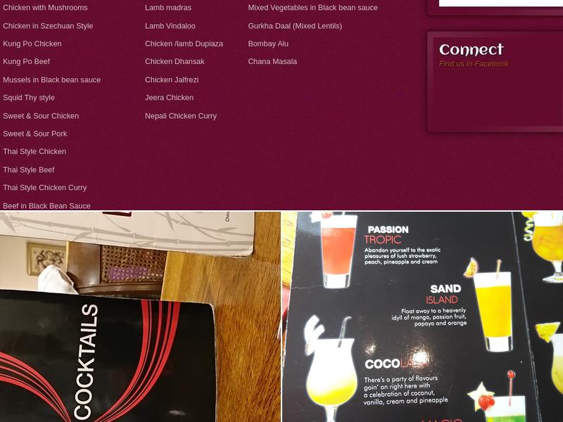 Oriental Buffet Club Menu