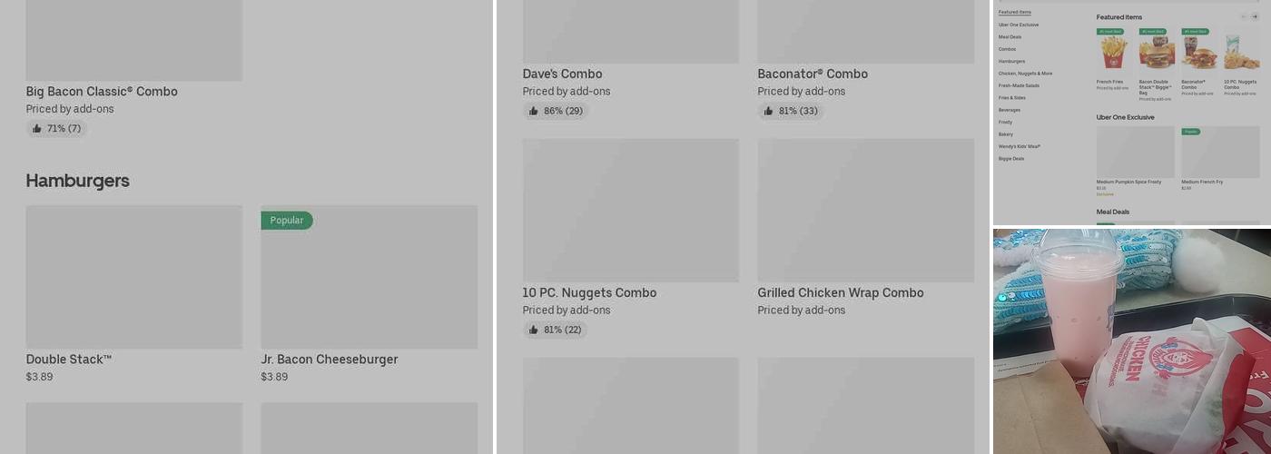 Wendy's Menu